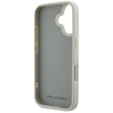 Husa de protectie Karl Lagerfeld 3D Design (KLHCP16SRBCKCHLE) compatibil cu iPhone 16, Bej Rubber Karl&Choupette