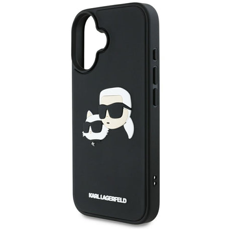 Husă Karl Lagerfeld 3D Design neagră pentru iPhone 16