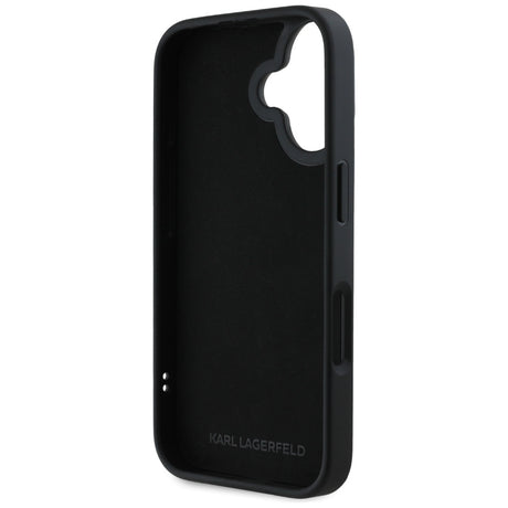 Husă Karl Lagerfeld 3D Design neagră pentru iPhone 16