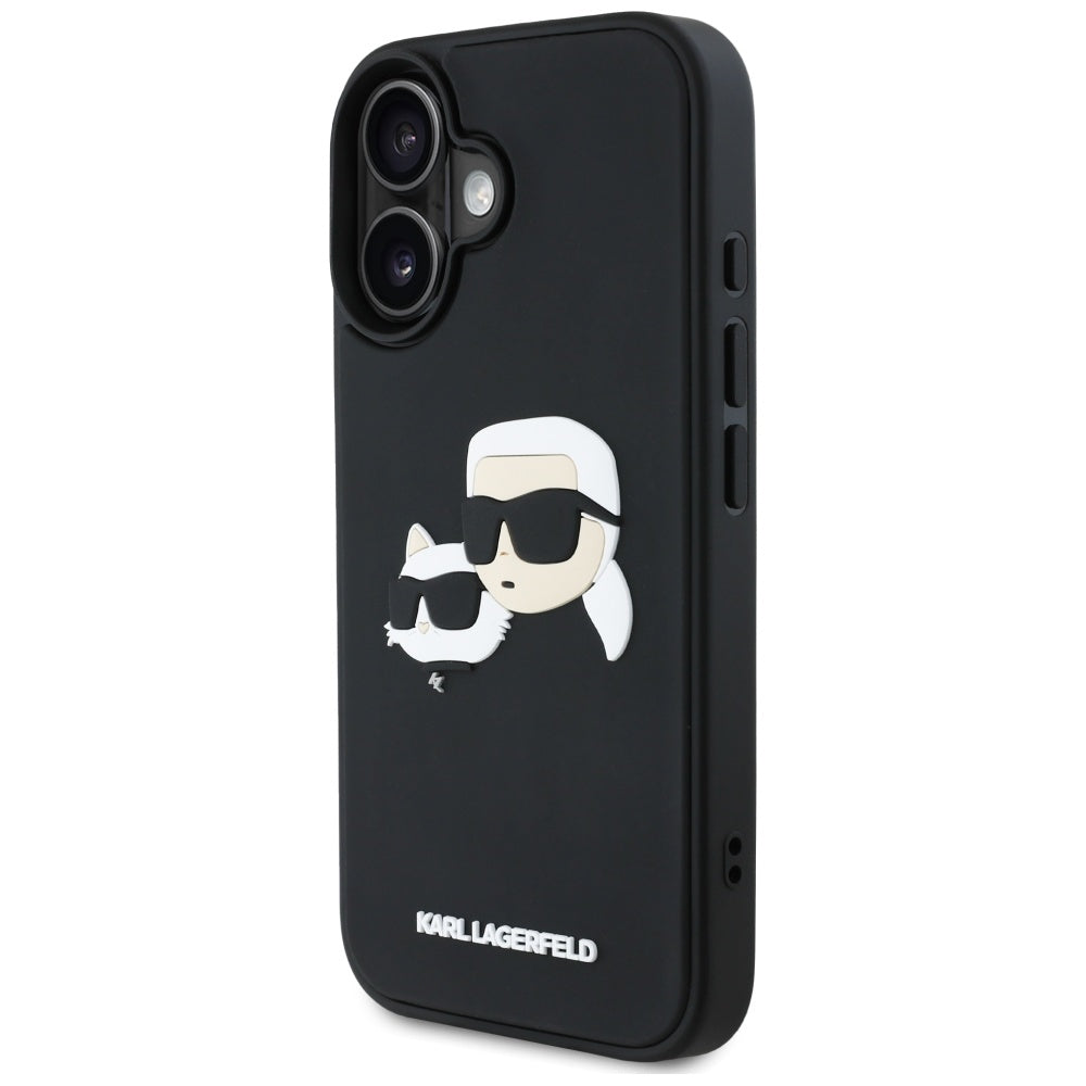 Husă Karl Lagerfeld 3D Design neagră pentru iPhone 16