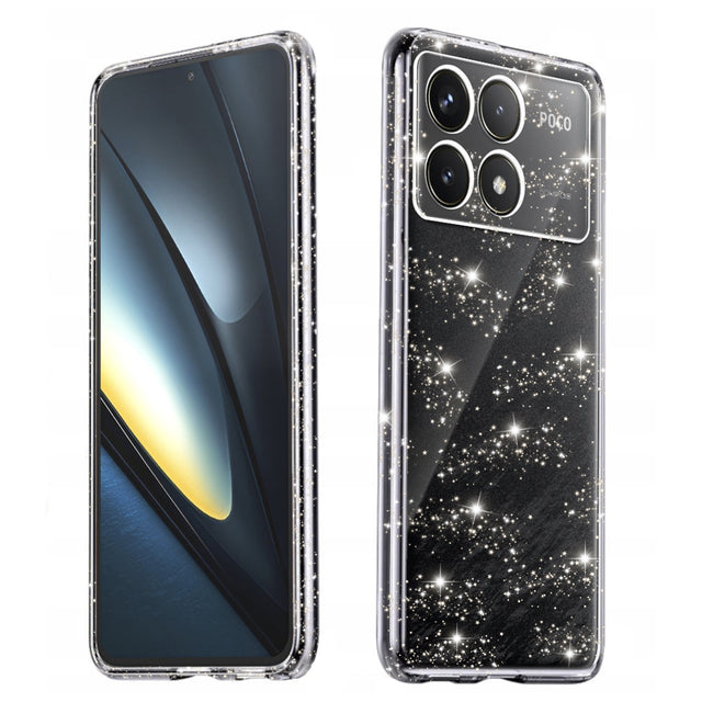 Husa de protectie Techsuit SparkleSkin Series compatibil cu Xiaomi Poco F6 Pro, Transparent