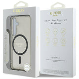 Husa de protectie Guess IML Glitter Circle MagSafe (GUHMS25SHFGEREK) compatibil cu Samsung Galaxy S25, Negru