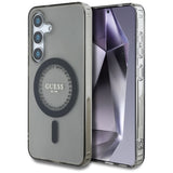 Husa de protectie Guess IML Rhinestones MagSafe (GUHMS25SPFTDTEK) compatibil cu Samsung Galaxy S25, Negru