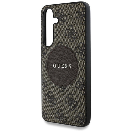 Husa de protectie Guess 4G Circle Classic Logo MagSafe (GUHMS25MP4PGRSGW) compatibil cu Samsung Galaxy S25 Plus, Maro