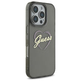 Husa de protectie Guess Hardcase IML Heart (GUHCP16XHCHGSPK) compatibil cu iPhone 16 Pro Max, Negru
