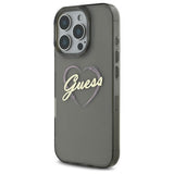 Husa de protectie Guess Hardcase IML Heart (GUHCP16XHCHGSPK) compatibil cu iPhone 16 Pro Max, Negru