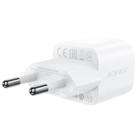 Incarcator Acefast (A77), Type-C, 30W PD, Alb