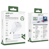 Incarcator Acefast (A77), Type-C, 30W PD, Alb
