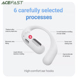 Casti Acefast (FA002), for Sports, Bluetooth V5.3, IP54, 500mAh, Alb