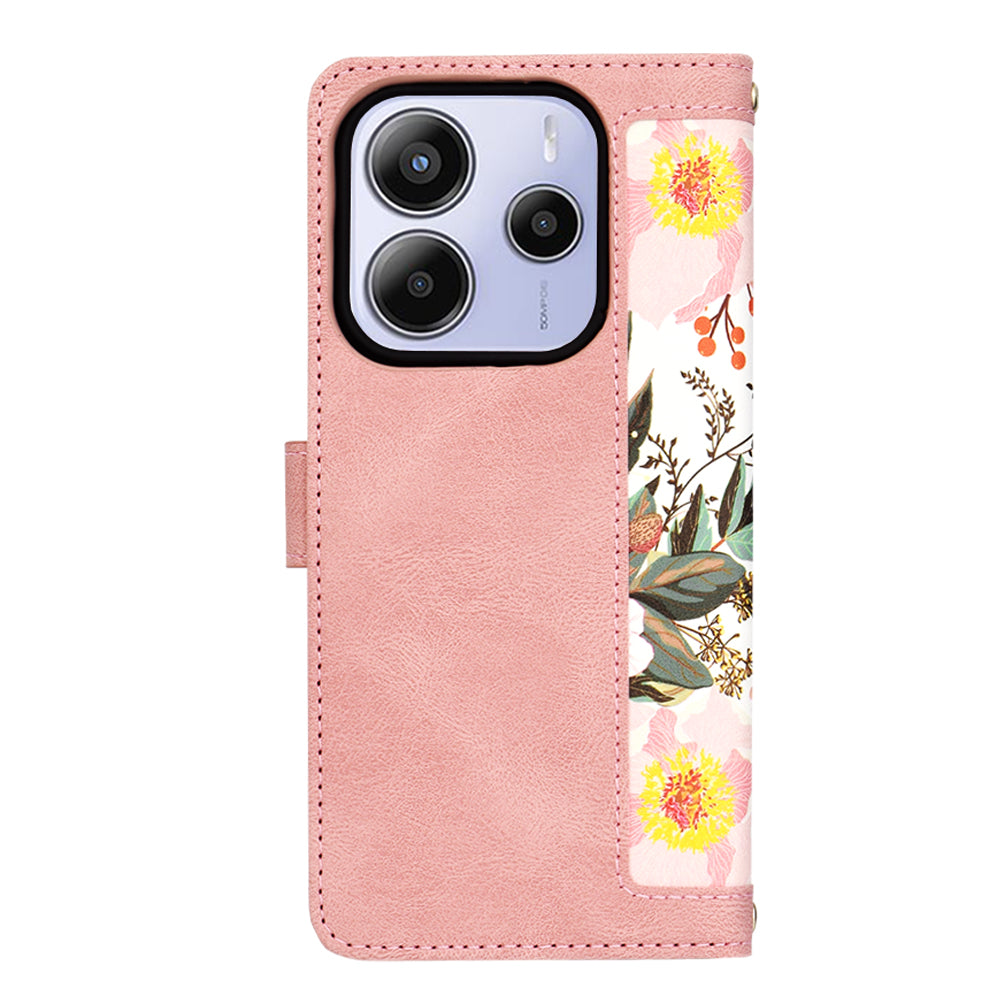 Husa de protectie Techsuit FlipCraft compatibil cu Xiaomi Redmi Note 14 5G, Sweetheart Pink