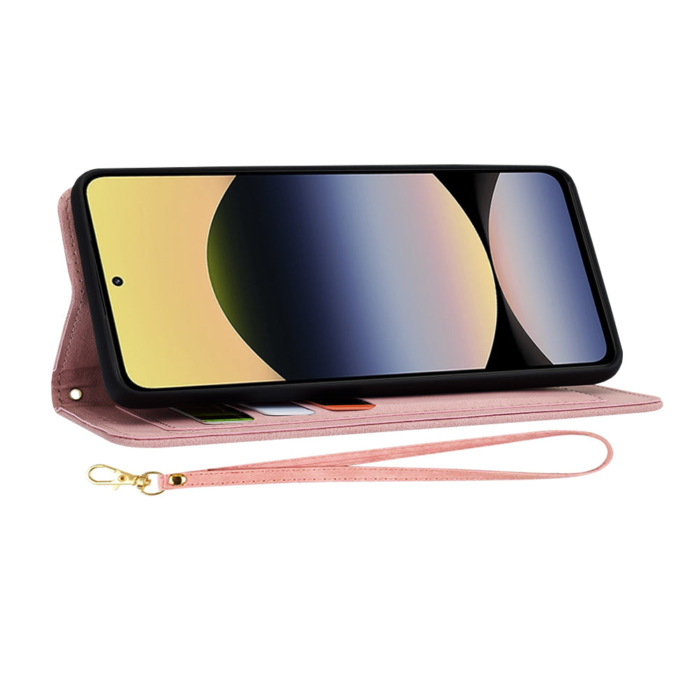 Husa de protectie Techsuit FlipCraft compatibil cu Xiaomi Redmi Note 14 5G, Sweetheart Pink