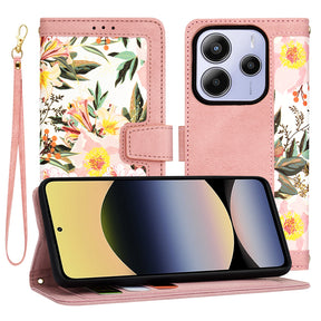 Husa de protectie Techsuit FlipCraft compatibil cu Xiaomi Redmi Note 14 5G, Sweetheart Pink