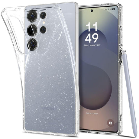 Husa de protectie Spigen Liquid Crystal Glitter (ACS08950) compatibil cu Samsung Galaxy S25 Ultra, Crystal Quartz