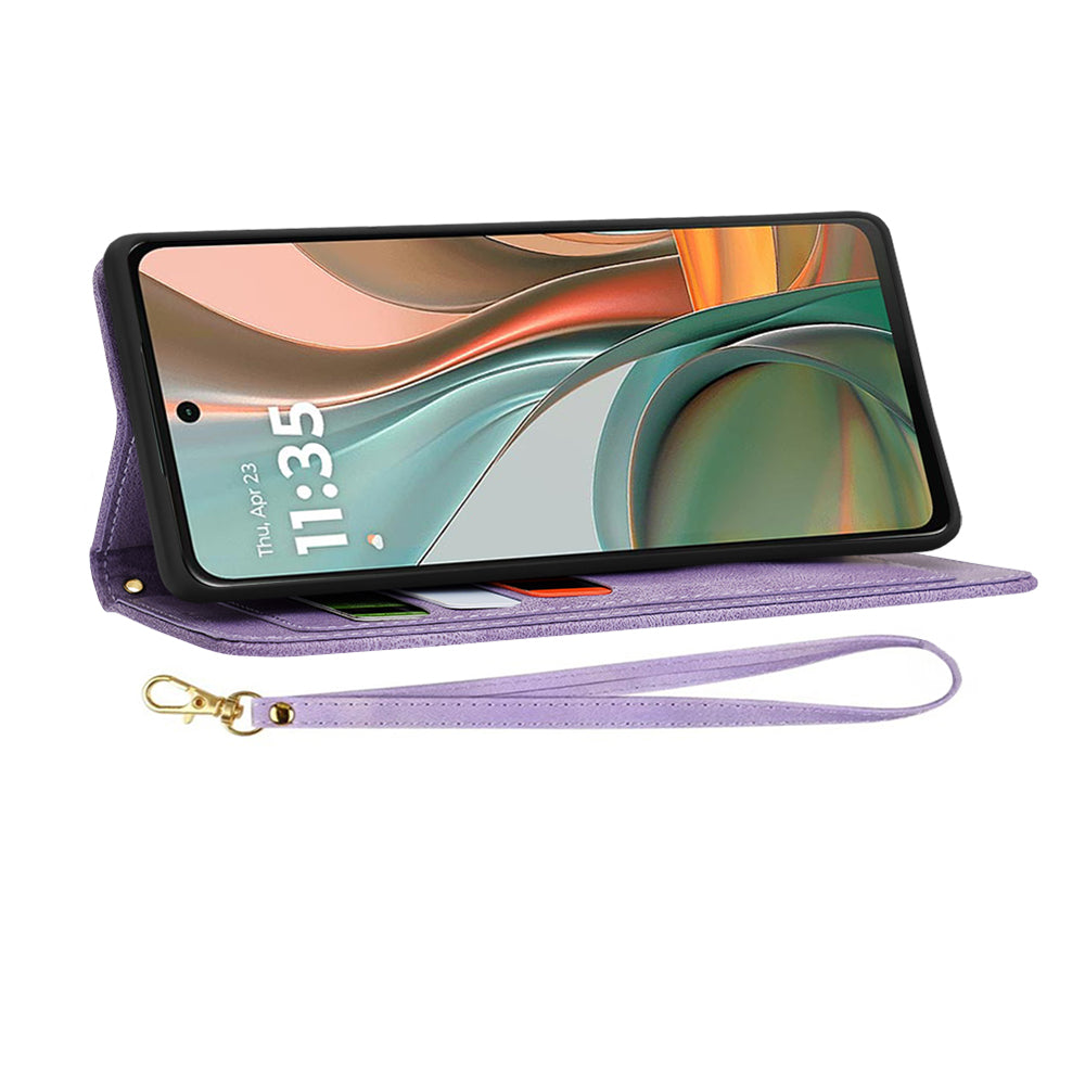 Husa de protectie Techsuit FlipCraft compatibil cu Motorola Moto G75, Mysterious Purple