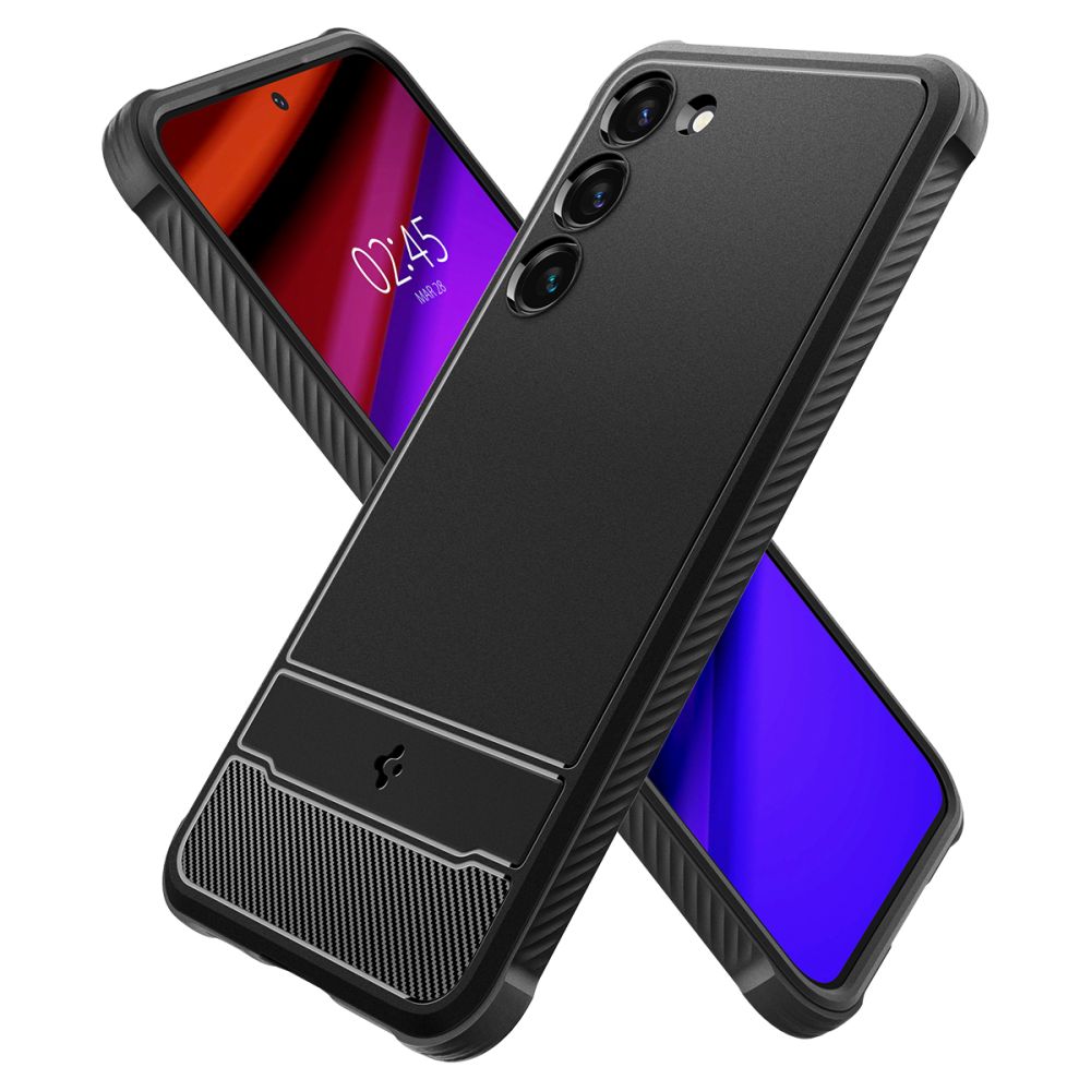 Husa de protectie Spigen Rugged Armor (ACS05711) compatibil cu Samsung Galaxy S23, Negru
