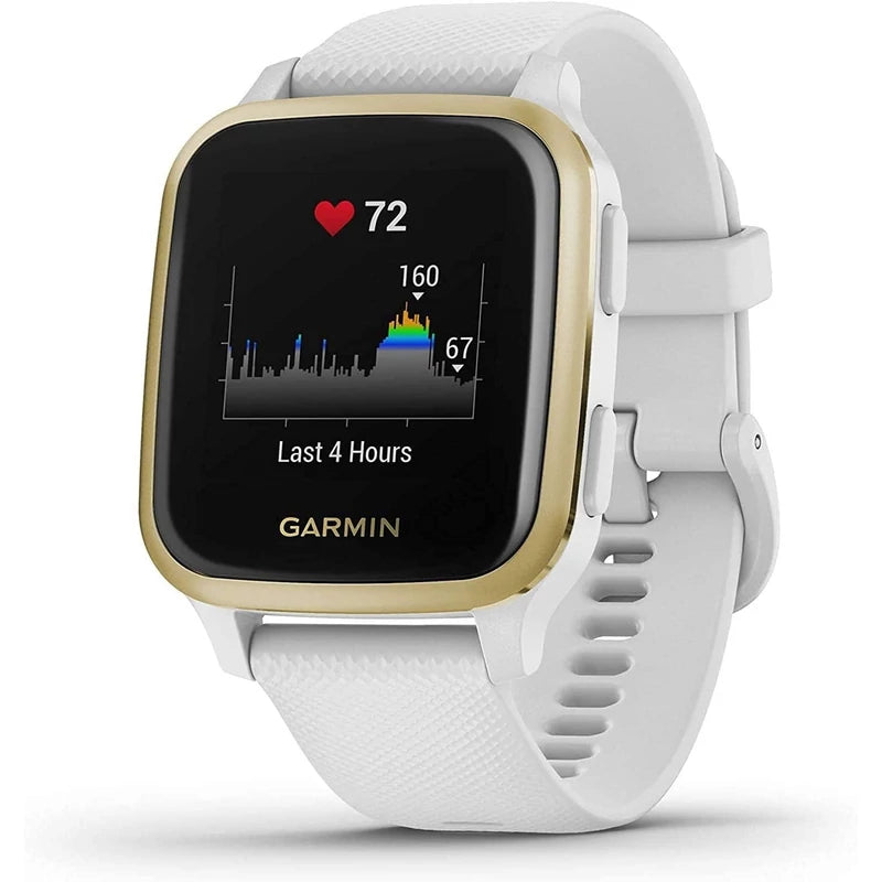 Ceas Sport / Smartwatch Garmin Venu SQ Music, White/Gold