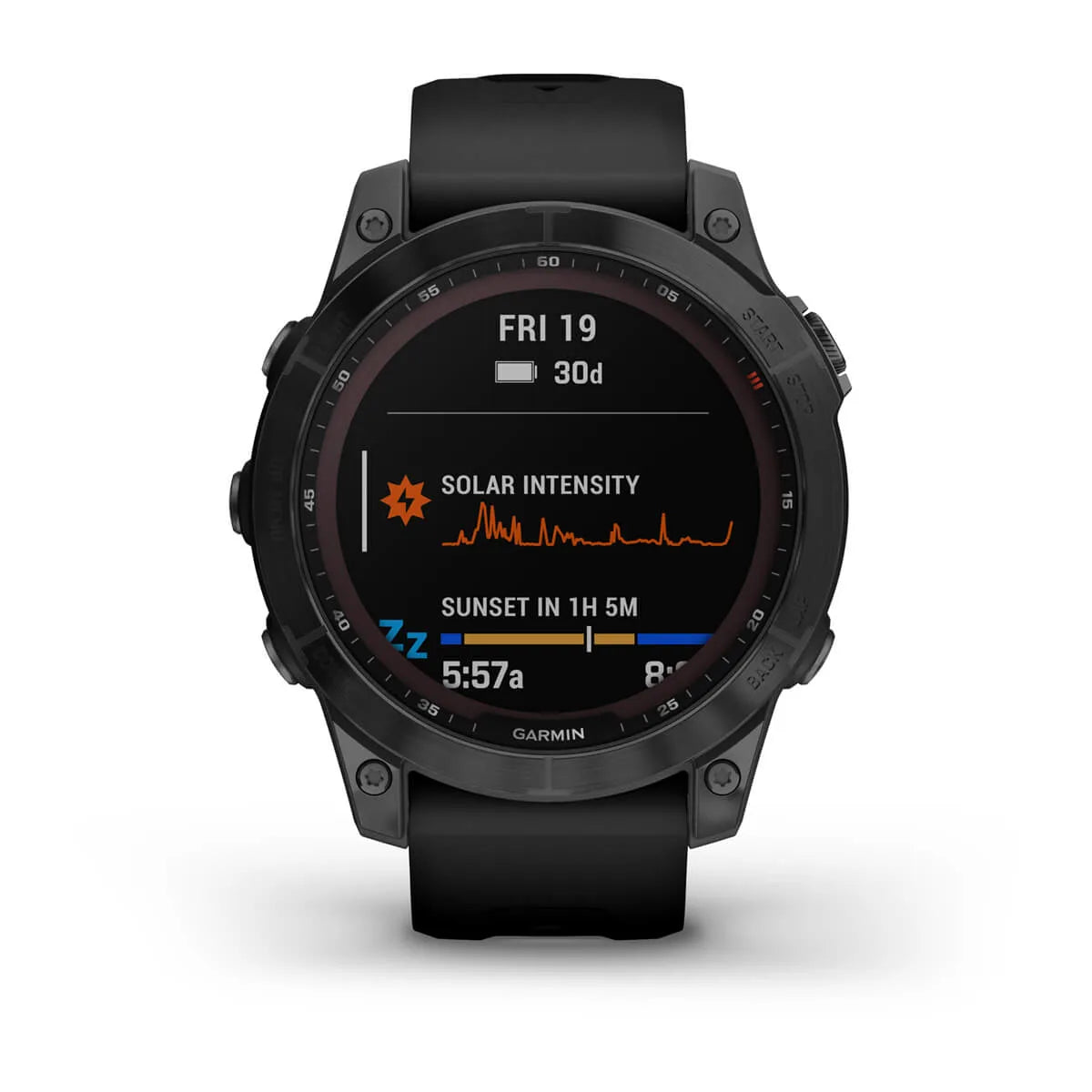 Ceas Sport / Smartwatch Garmin fenix 7s Sapphire Solar Edition, Titanium DLC, Carbon Gray (gri)