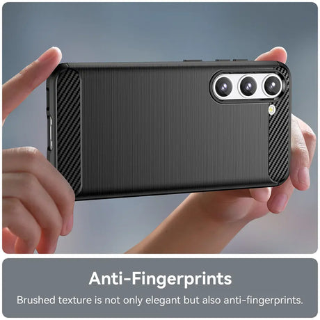 Husa de protectie Techsuit Carbon Silicone compatibil cu Samsung Galaxy S23 Plus, Negru