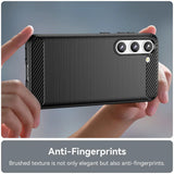 Husa de protectie Techsuit Carbon Silicone compatibil cu Samsung Galaxy S23, Negru