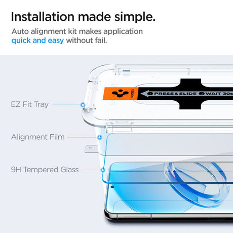 Folie sticlă Spigen Glas.tR EZ-FIT pentru Galaxy S23, transparentă
