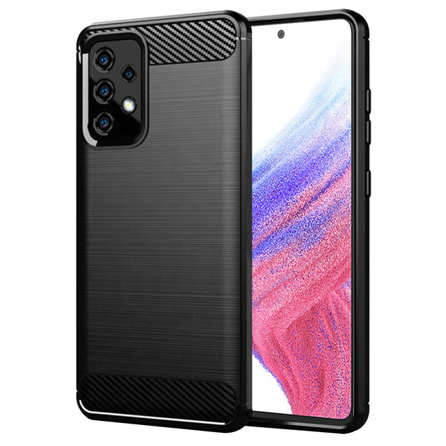 Husa de protectie Techsuit Carbon Silicone compatibil cu Samsung Galaxy A53 5G, Negru
