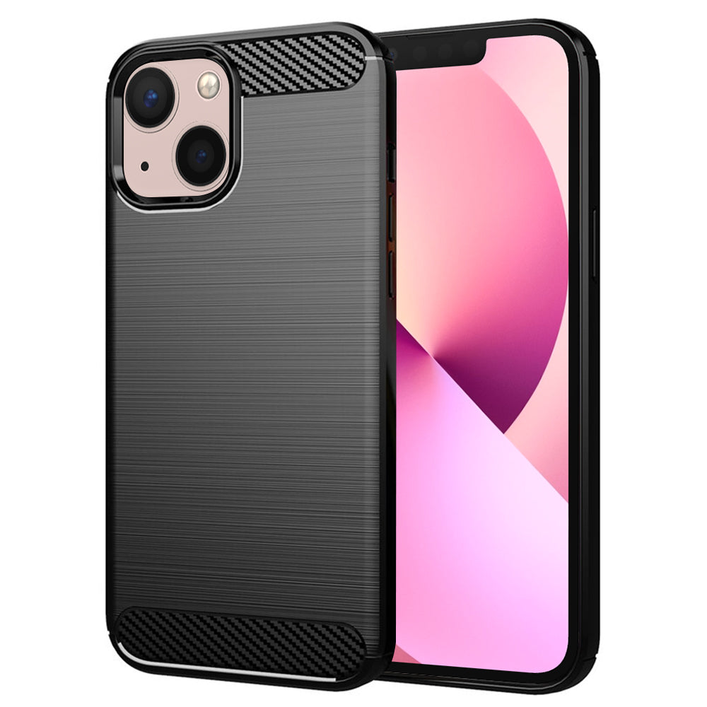 Husa de protectie Techsuit Carbon Silicone compatibil cu iPhone 13 mini, Negru