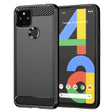 Husa de protectie Techsuit Carbon Silicone compatibil cu Google Pixel 4a 5G, Negru