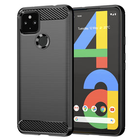 Husa de protectie Techsuit Carbon Silicone compatibil cu Google Pixel 4a 5G, Negru
