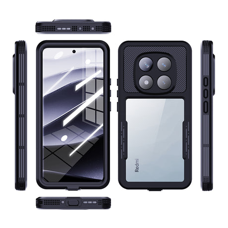 Husa de protectie ShellBox Waterproof IP68 compatibil cu Xiaomi Redmi Note 14 Pro 5G / Poco X7, Negru