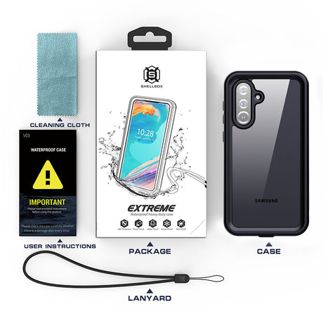 Husa de protectie ShellBox Waterproof IP68 compatibil cu Samsung Galaxy S25 Ultra, Negru