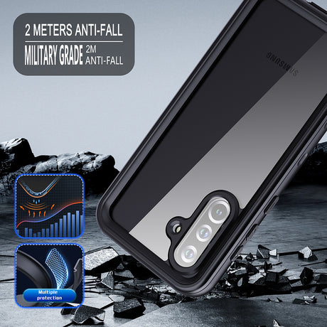 Husa de protectie ShellBox Waterproof IP68 compatibil cu Samsung Galaxy S25 Ultra, Negru
