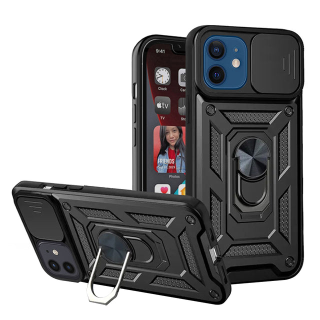 Husa de protectie Techsuit CamShield Series compatibil cu iPhone 12 / iPhone 12 Pro, Negru