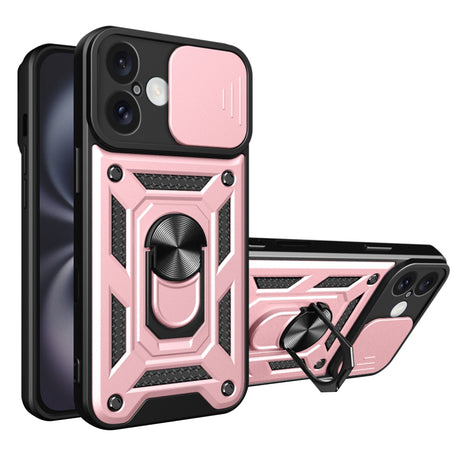 Husa de protectie Techsuit CamShield Series compatibil cu iPhone 16 Plus, Roz Auriu