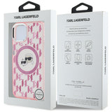Husa de protectie Karl Lagerfeld IML MagSafe compatibil cu iPhone 15, Roz