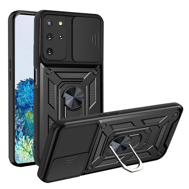 Fekete Techsuit CamShield Series tok Samsung Galaxy S20 Plus 4G / S20 Plus 5G készülékhez