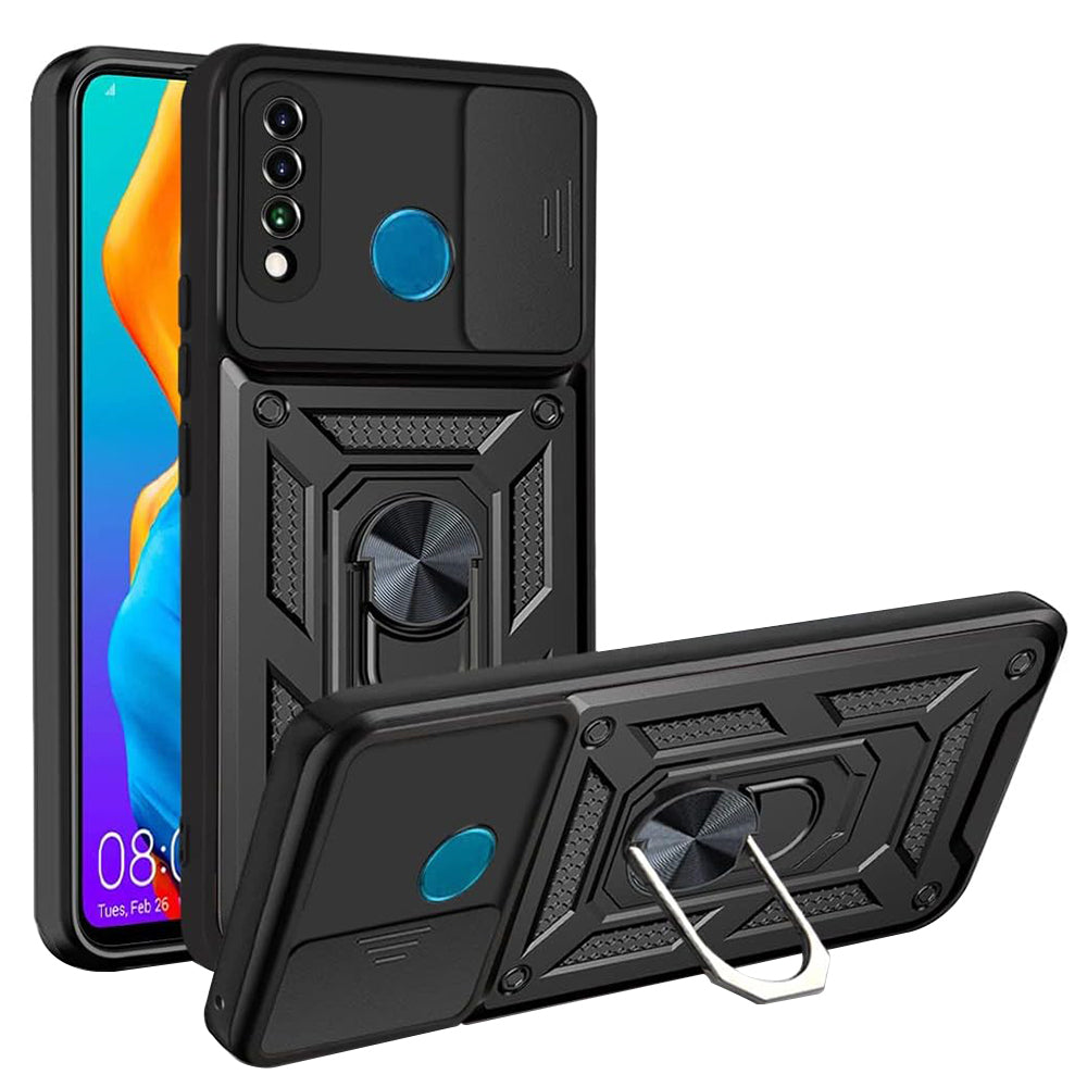 Techsuit CamShield Series fekete tok Huawei P30 Lite készülékhez