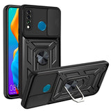 Techsuit CamShield Series fekete tok Huawei P30 Lite készülékhez