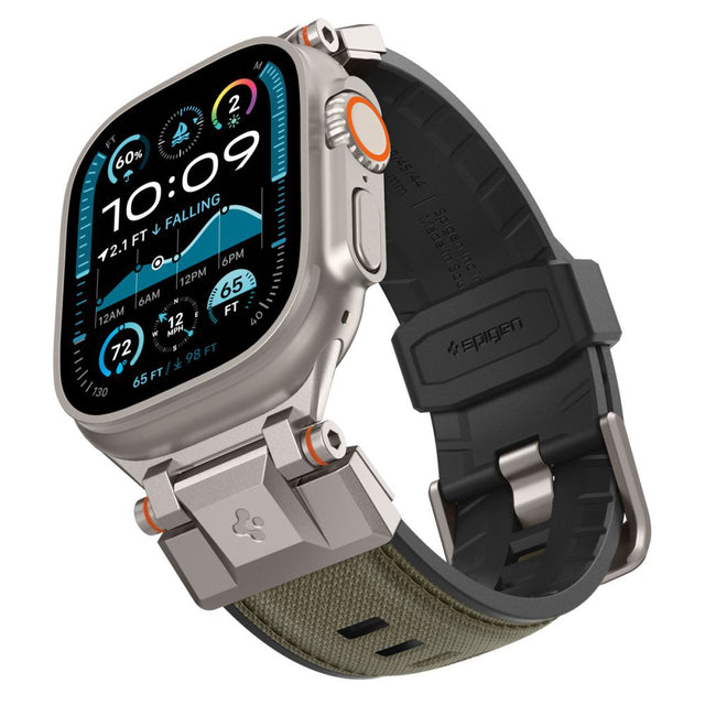 Accesoriu smartwatch Spigen DuraPro Armor (AMP09102) compatibil cu Apple Watch 1/2/3/4/5/6/7/8/9/10/11/SE/SE 2/SE 3/ Ultra/Ultra 2/Ultra 3 (42/44/45/46/49mm), Military Green
