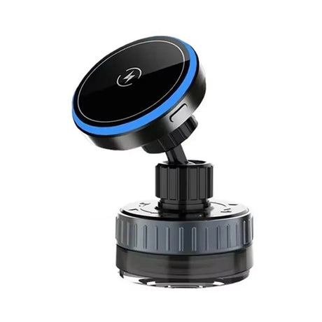 Suport Techsuit Premium with Wireless Charging (HOLD253), MagSafe N52 Magnets, Powerful Suction Cup, Dashboard, Negru