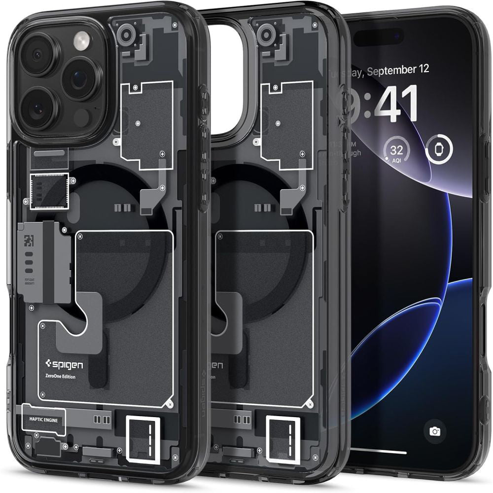 Husa de protectie Spigen Ultra Hybrid Zero One MagSafe (ACS08135) compatibil cu iPhone 16 Pro, Negru Mat
