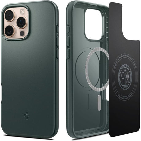 Husa de protectie Spigen Thin Fit MagSafe (ACS07981) compatibil cu iPhone 16 Pro Max, Abyss Green
