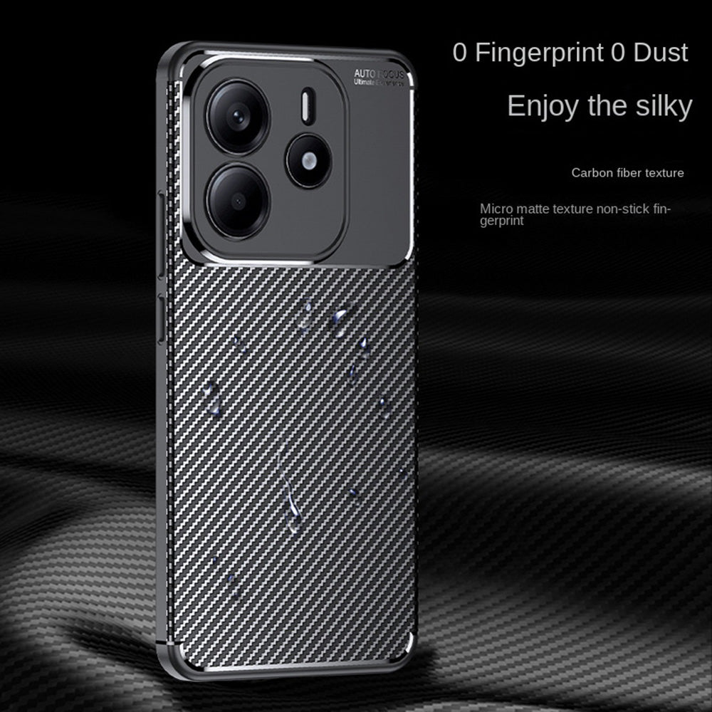 Husa de protectie Techsuit CarbonFiber compatibil cu Xiaomi Redmi Note 14 4G (Regional), Negru
