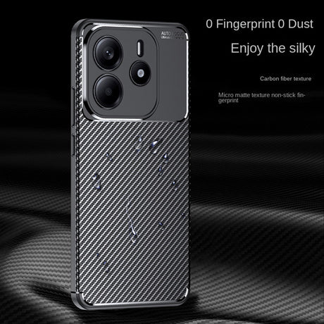 Husa de protectie Techsuit CarbonFiber compatibil cu Xiaomi Redmi Note 14 4G (Regional), Negru