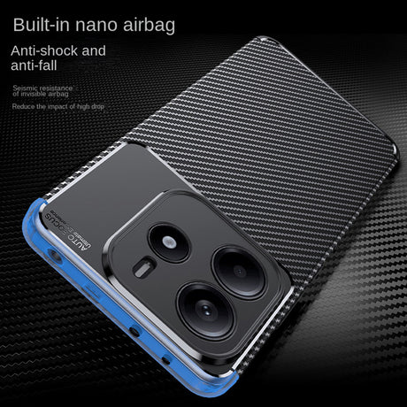 Husa de protectie Techsuit CarbonFiber compatibil cu Xiaomi Redmi Note 14 4G (Regional), Negru