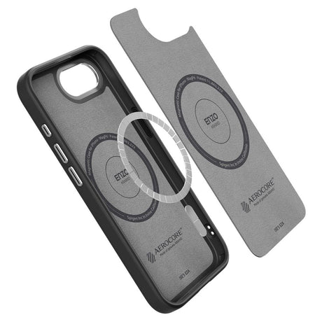 Husa de protectie Spigen Enzo Aramid MagSafe (ACS09153) compatibil cu iPhone 16e / iPhone 17e, Negru Mat