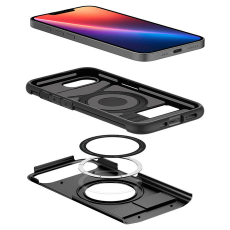 Husa de protectie Spigen Slim Armor MagSafe (ACS09129) compatibil cu iPhone 16e / iPhone 17e, Negru