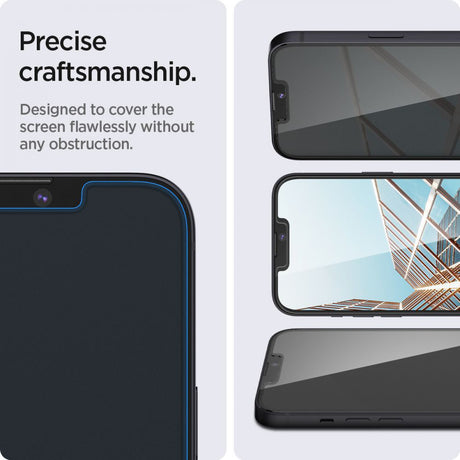 Folie de protectie Spigen Glas.tR Slim (AGL03393) compatibil cu iPhone 13 / iPhone 13 Pro / iPhone 14 / iPhone 16e / iPhone 17e, Privacy