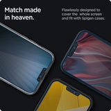 Folie de protectie Spigen Glas.tR Slim (AGL03393) compatibil cu iPhone 13 / iPhone 13 Pro / iPhone 14 / iPhone 16e / iPhone 17e, Privacy