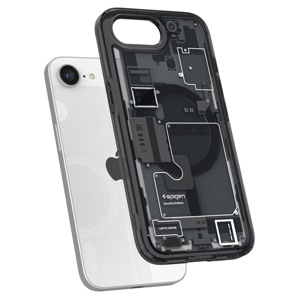 Husa de protectie Spigen Ultra Hybrid Zero One MagSafe (ACS09141) compatibil cu iPhone 16e / iPhone 17e, Negru