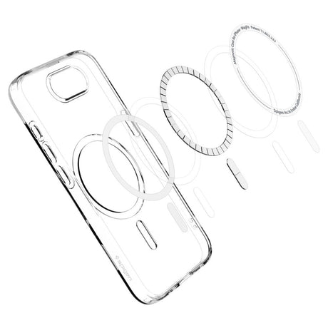 Husă Spigen Liquid Crystal compatibil MagSafe pentru iPhone 16e / iPhone 17e, transparentă